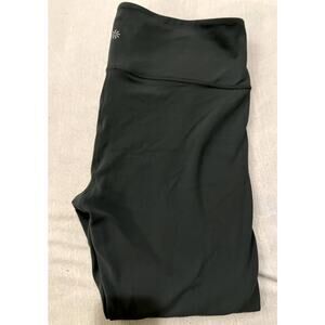 Athleta Womens Leggings-Large-Olive Green Capri Lace up Accent Calf Ankle